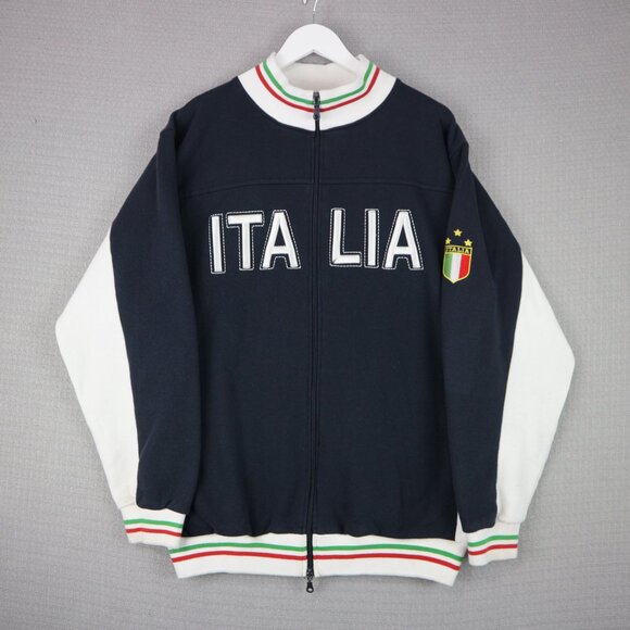 Italia Y2K Italy Track Zip Mens XXL Vintage - Picture 1 of 8